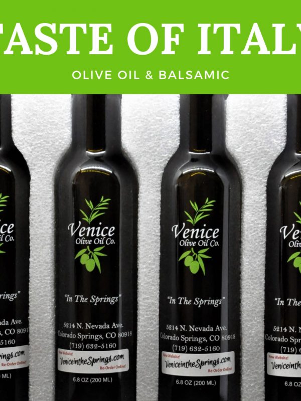 Venice Olive Oil Taste of Italy olive oil & balsamic gift set of four 200 ml bottles