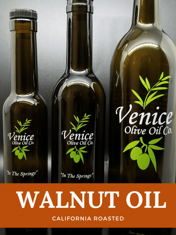 Venice Olive Oil Co. Roasted California Walnut Oil can be purchased in different sizes